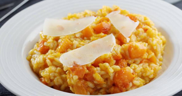 Foto risoto de abóbora